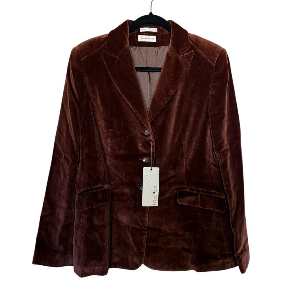 NWT Bernard Zins Paris Nakina Velour Blazer - Picture 5 of 5